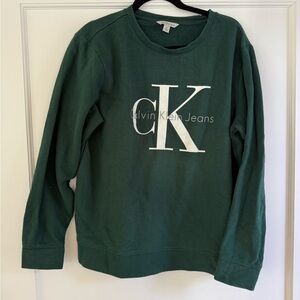 Calvin Klein Dark Green Logo Sweatshirt